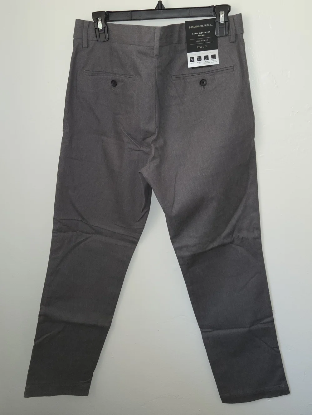 Banana Republic Aiden Slim-fit Men's Charcoal Chinos